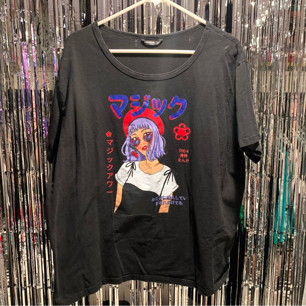 Shein Japanese Girl T-Shirt Size 3X